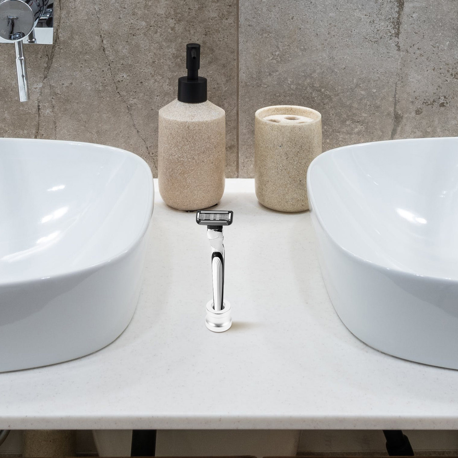Men'S Grooming Organizer - حامل فرشاة الحلاقة وفرشاة الأسنان من