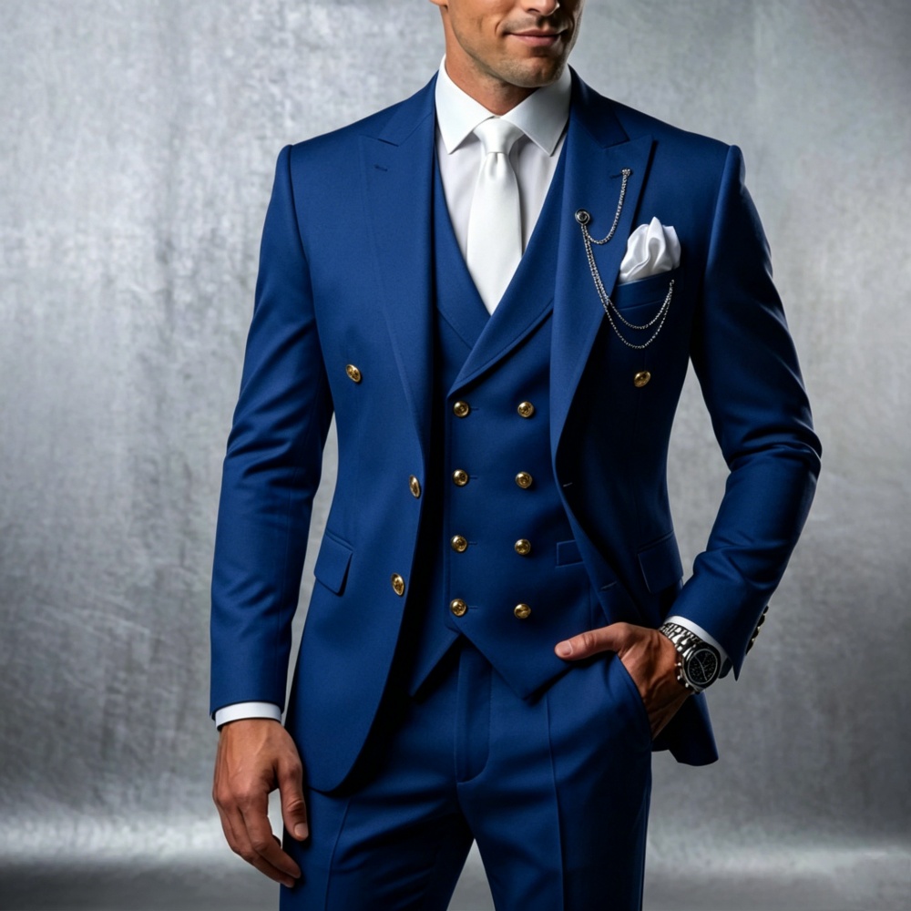 بدلة عريس رجالية ثلاث قطع بقصة - مراجعة Men'S Grooming Room وسعره