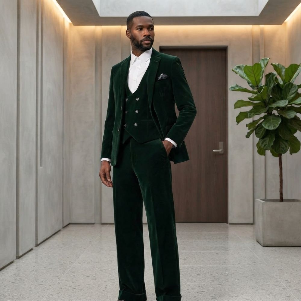 بدلات زفاف مخملية للرجال من 3  - مراجعة Men'S Grooming Awards وسعره